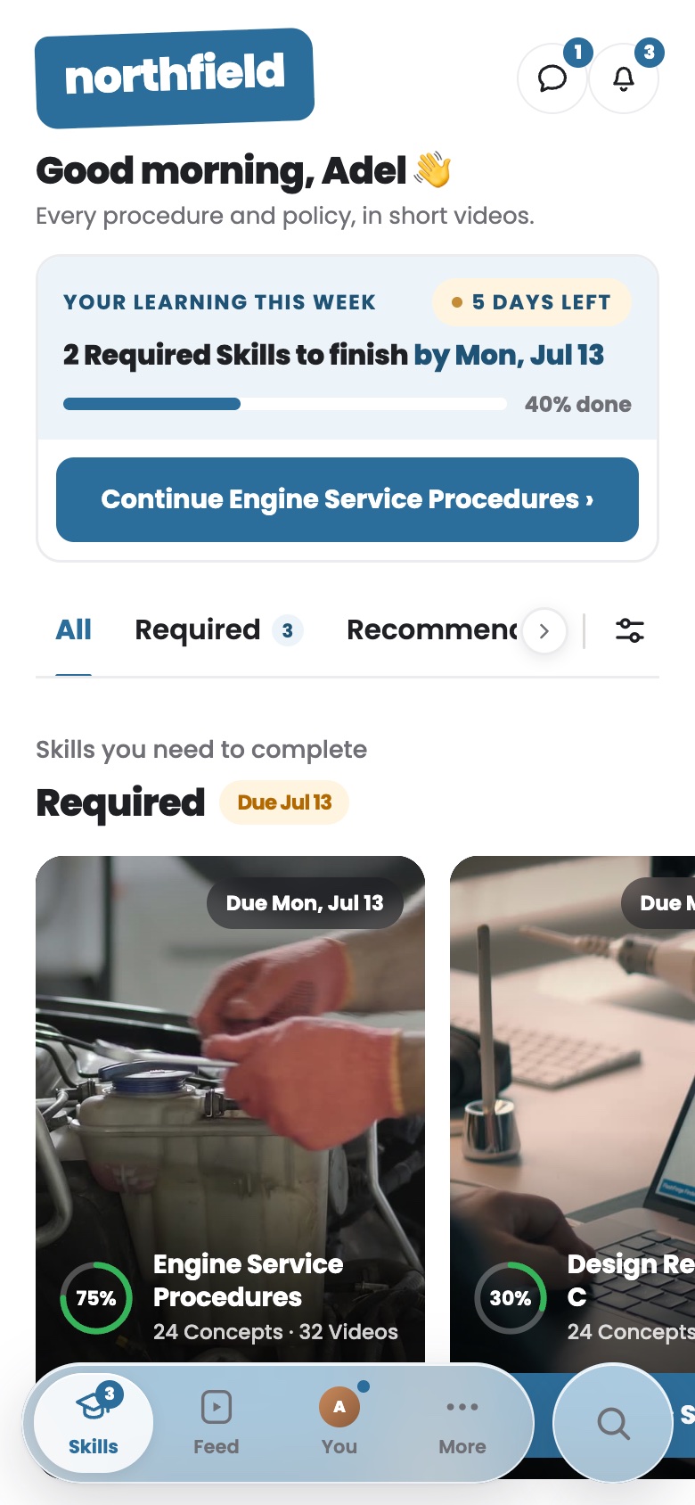 Northfield Skills على الجوال